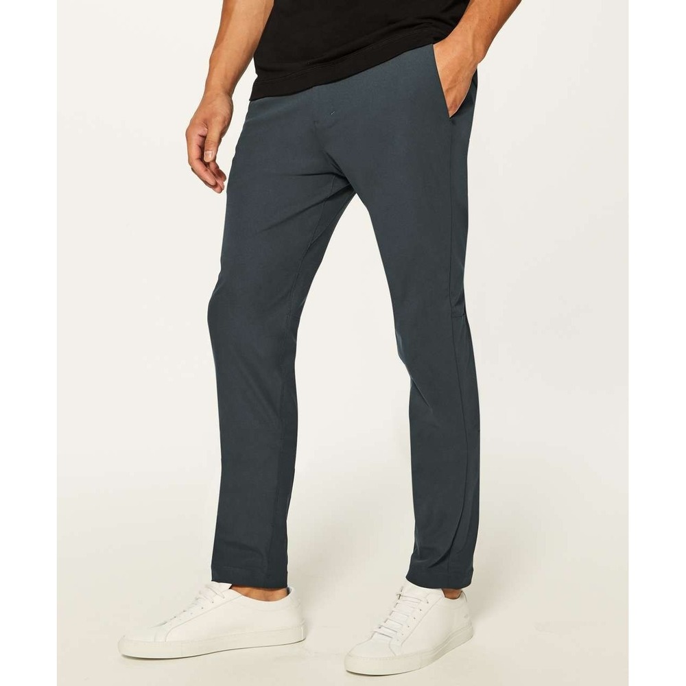 Lululemon Commission Slim Warpstreme Pants Men 33x31 Grey Golf Office Stretch